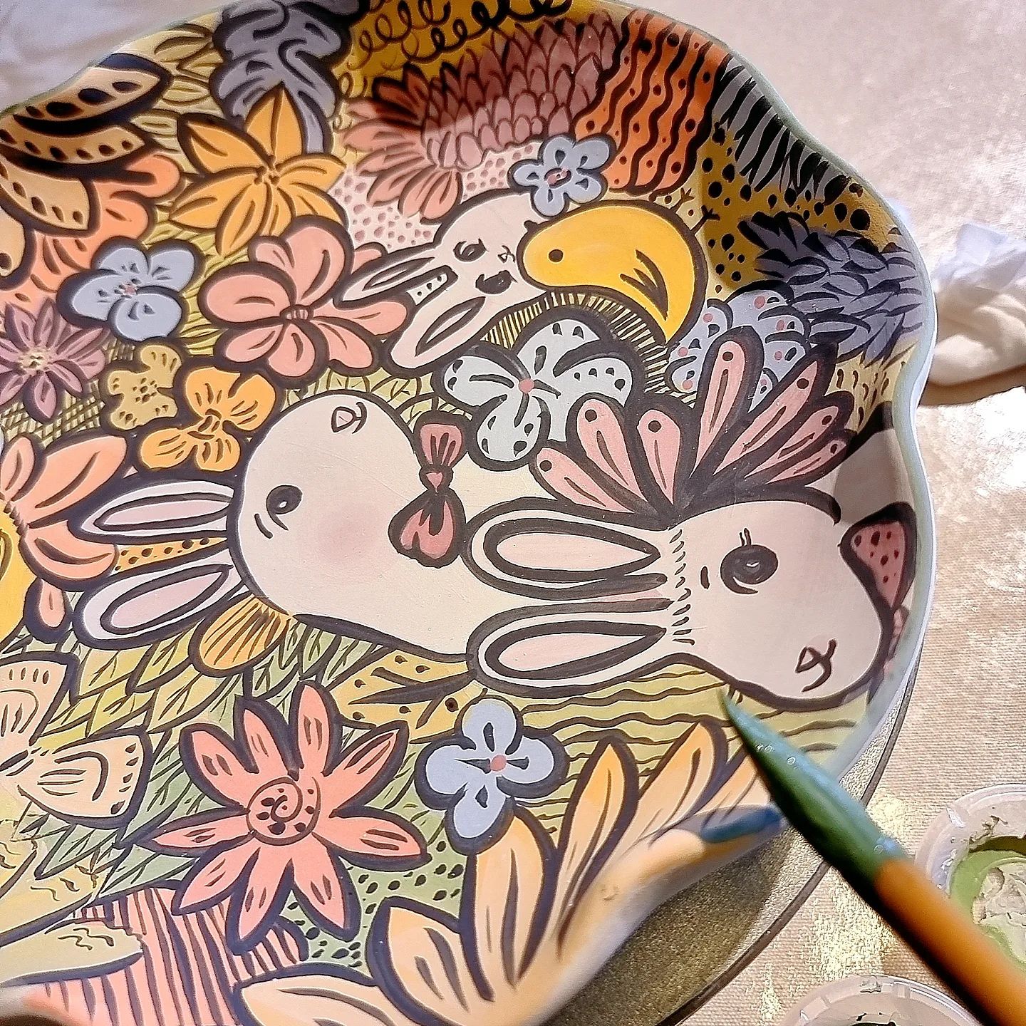 E11 【经典高端】【手绘】【私人定制教学】釉下五彩 | Six Trees Art & Pottery